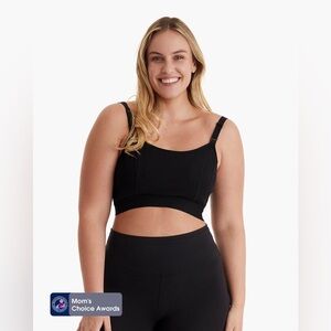 NWT Momcozy Nursing Bra for All Breast Pump Brands, Size L, Black, Hands Free